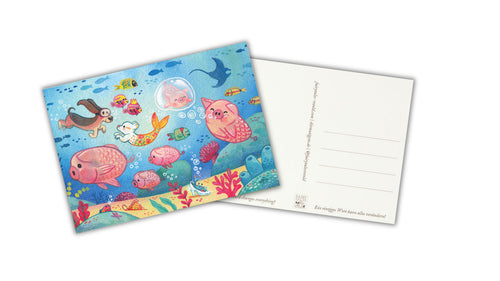 Schweinefisch Postkarte